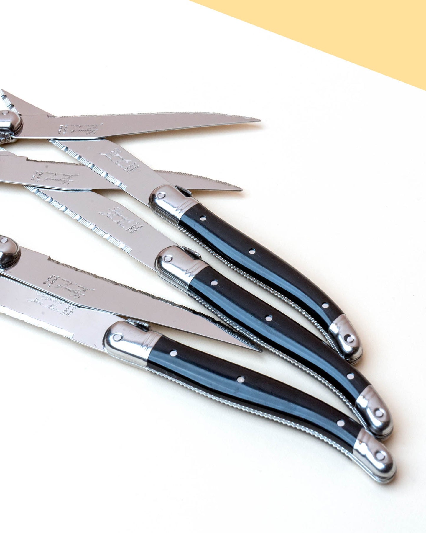 Laguiole Black Steak Knives, set of 6