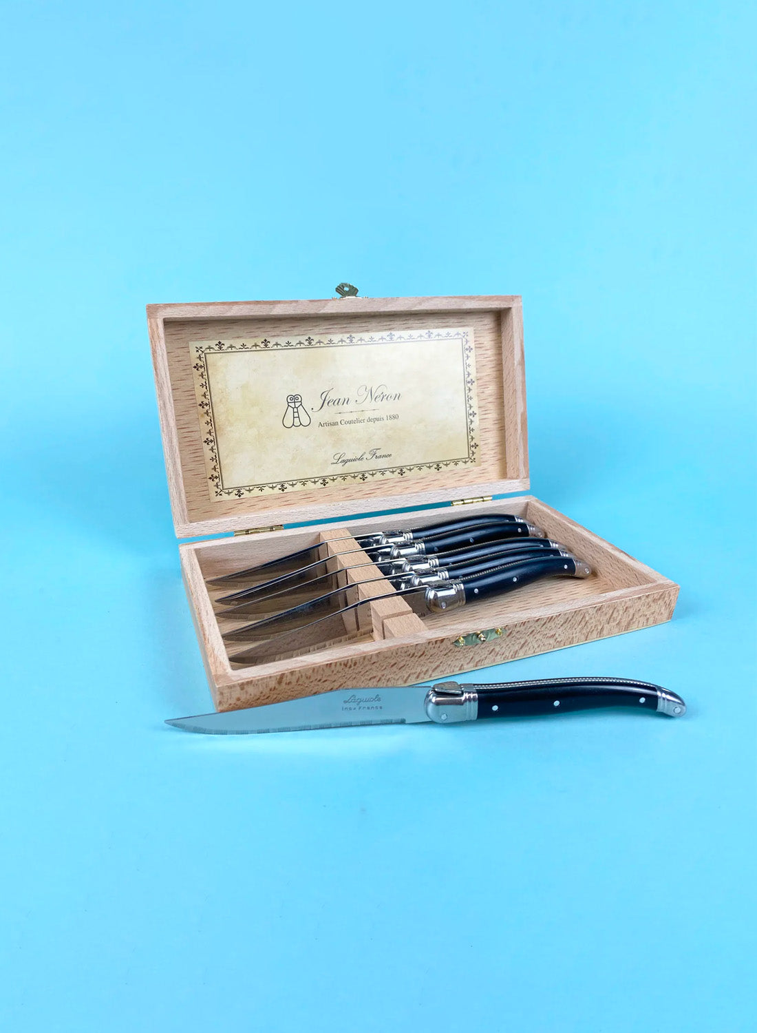 Laguiole Black Steak Knives, set of 6