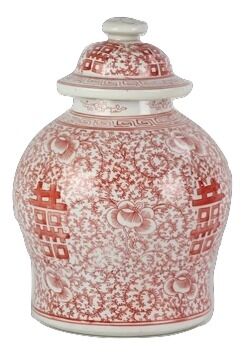 Orange Double Happiness Ginger Jar